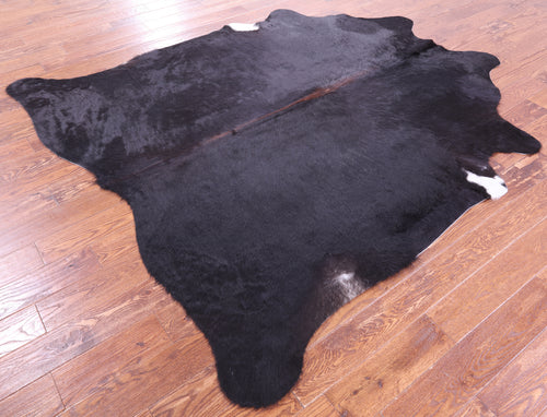 Black Natural Cowhide Rug - XX-Large 7' 9