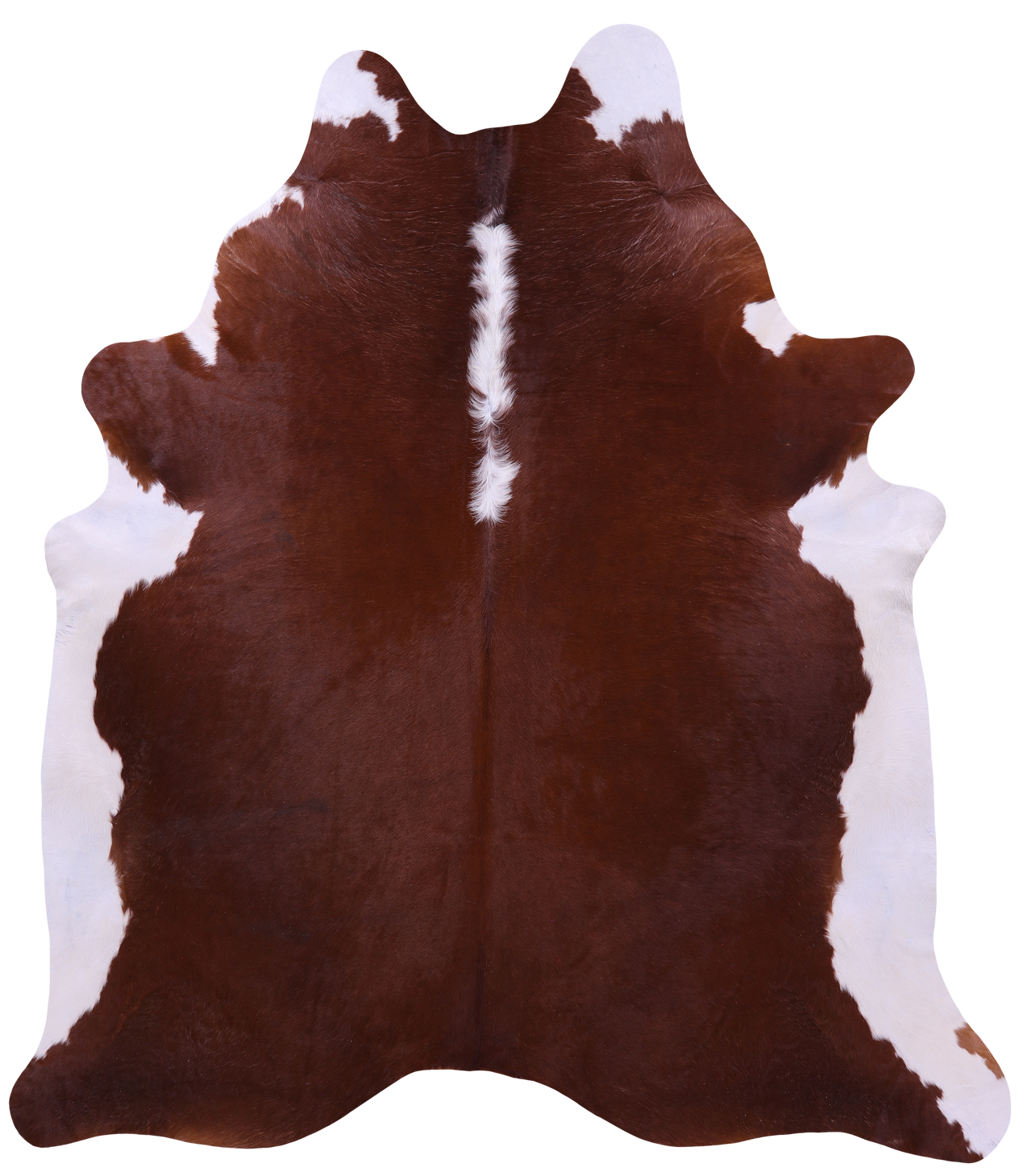 Brown & White Natural Cowhide Rug - XX-Large 8' 2"H x 7' 1"W