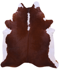 Thumbnail for Brown & White Natural Cowhide Rug - XX-Large 8' 2