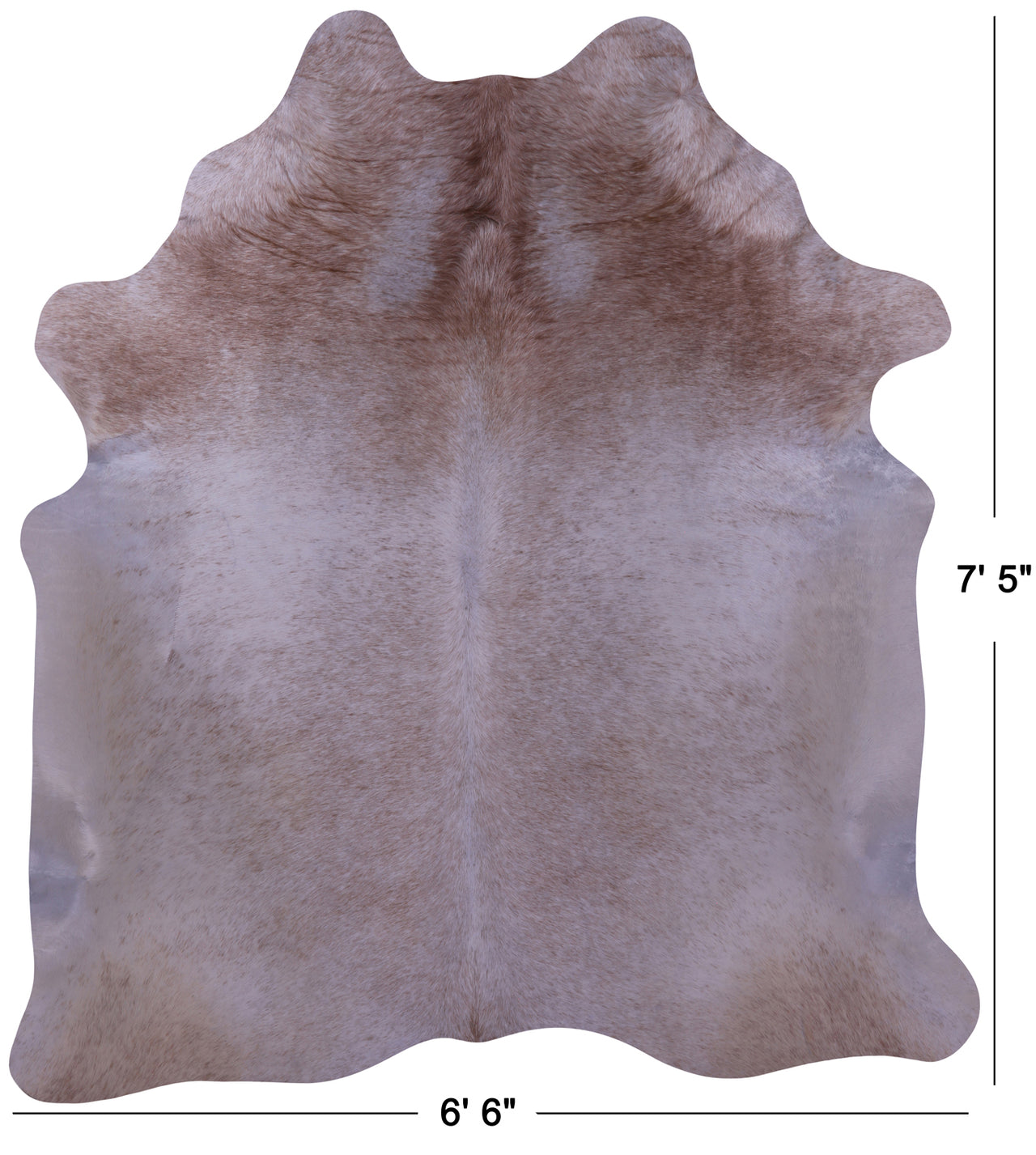 Light Brown Natural Cowhide Rug - XX-Large 7' 5"H x 6' 6"W