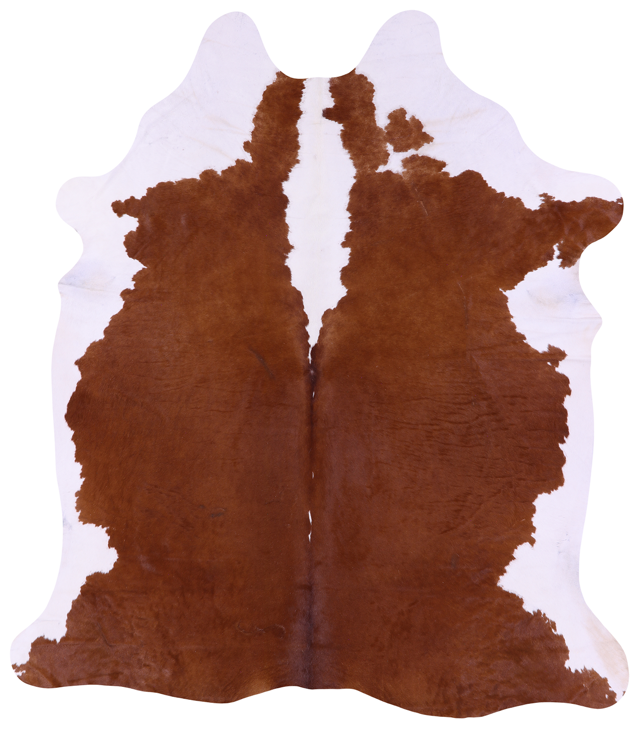 Brown & White Natural Cowhide Rug - XX-Large 7' 8"H x 6' 9"W
