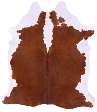 Thumbnail for Brown & White Natural Cowhide Rug - XX-Large 7' 8