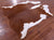 Brown & White Natural Cowhide Rug - XX-Large 7' 8"H x 6' 9"W