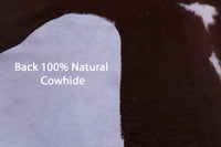 Thumbnail for Brown & White Natural Cowhide Rug - XX-Large 7' 10