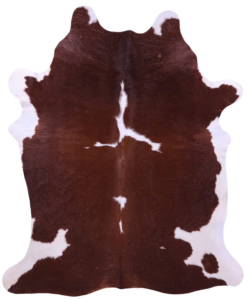 Brown & White Natural Cowhide Rug - XX-Large 7' 10"H x 6' 5"W