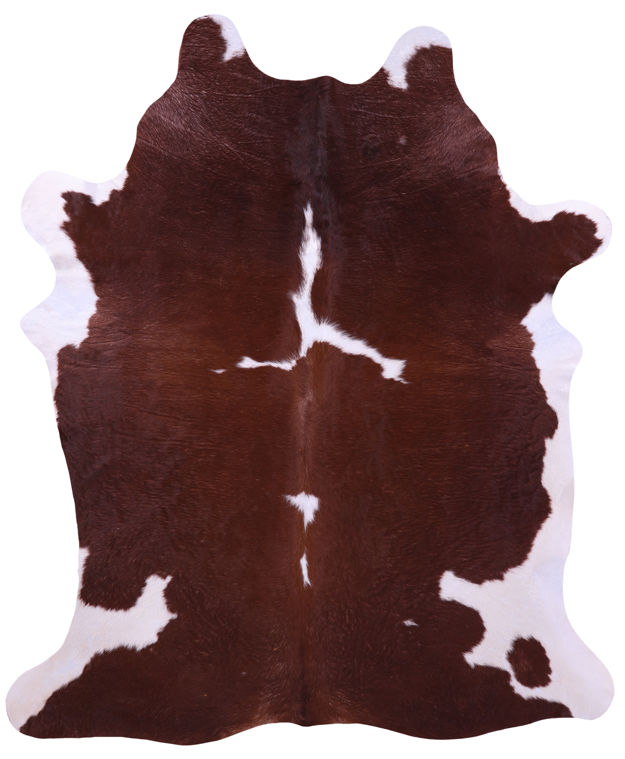 Brown & White Natural Cowhide Rug - XX-Large 7' 10"H x 6' 5"W