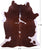 Brown & White Natural Cowhide Rug - XX-Large 7' 10"H x 6' 5"W