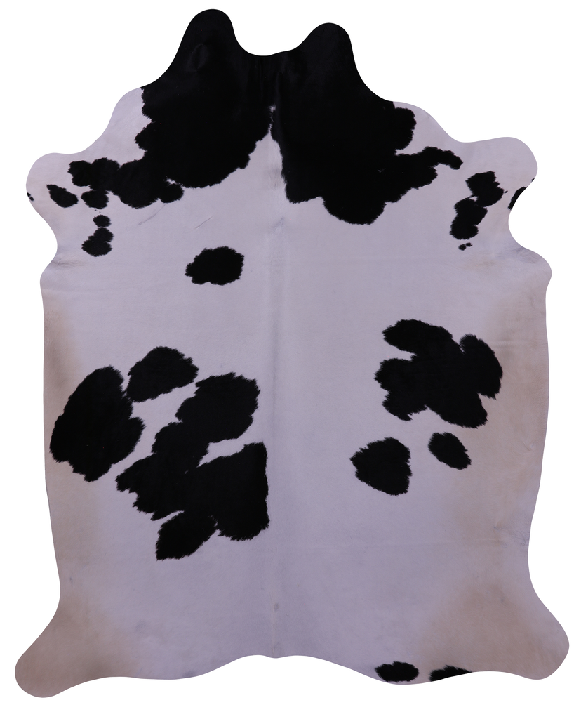 Black & White Natural Cowhide Rug - XX-Large 8' 0"H x 6' 5"W