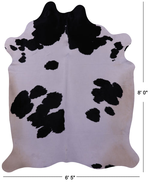 Black & White Natural Cowhide Rug - XX-Large 8' 0