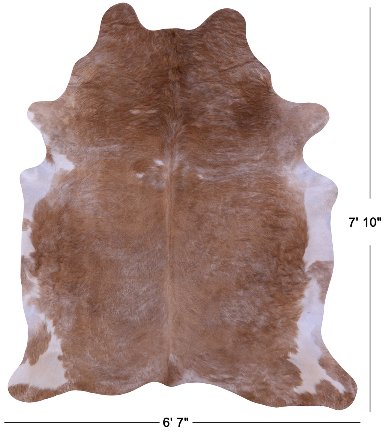 Champagne Natural Cowhide Rug - XX-Large 7' 10"H x 6' 7"W