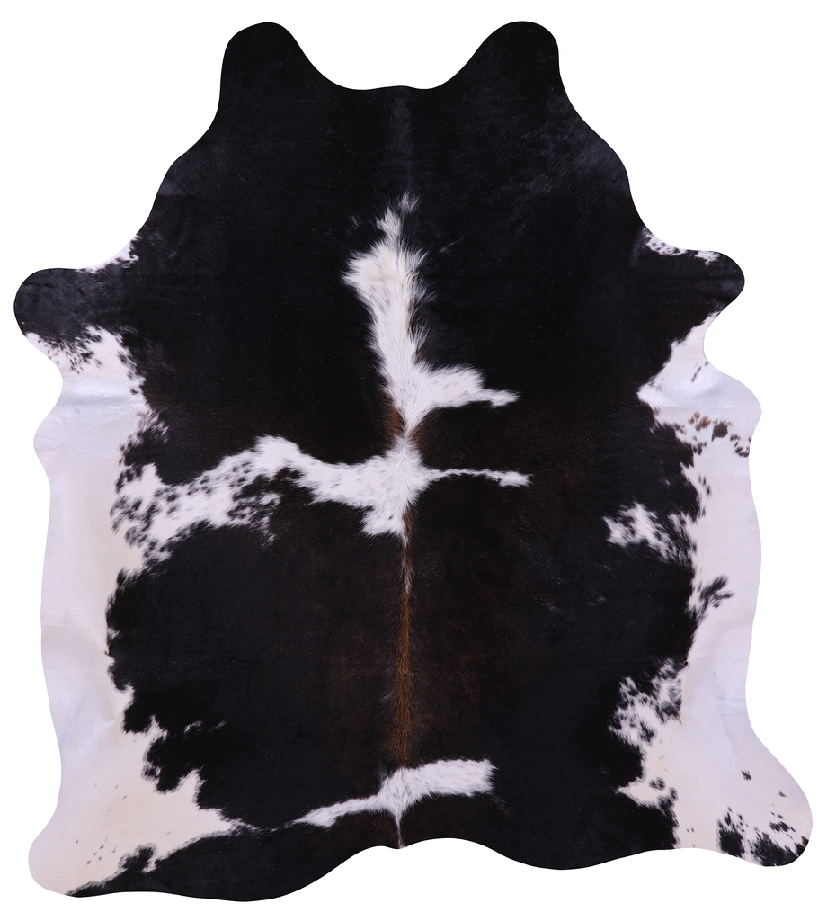 Brown & White Natural Cowhide Rug - XX-Large 7' 9"H x 6' 9"W