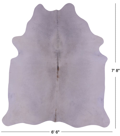 White Natural Cowhide Rug - XX-Large 7' 8