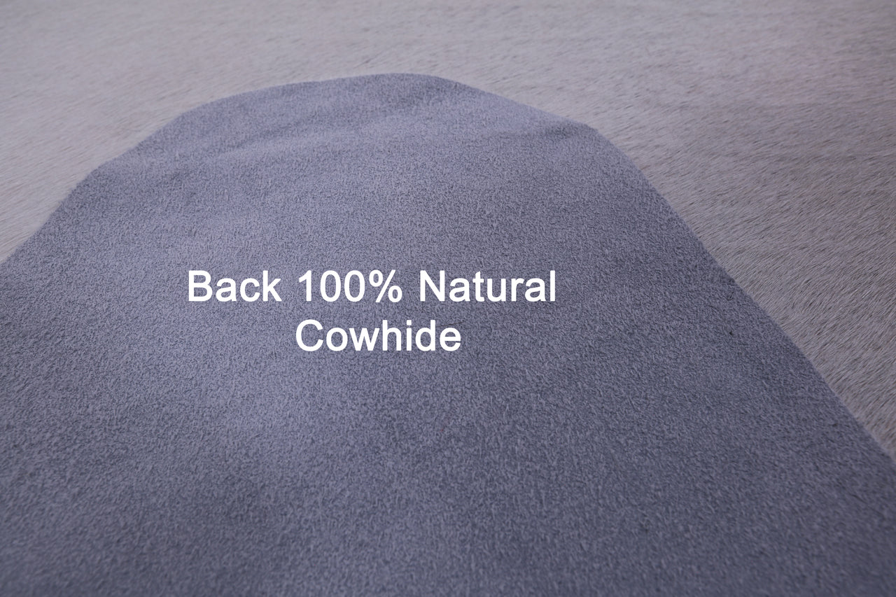 White Natural Cowhide Rug - XX-Large 7' 8"H x 6' 6"W