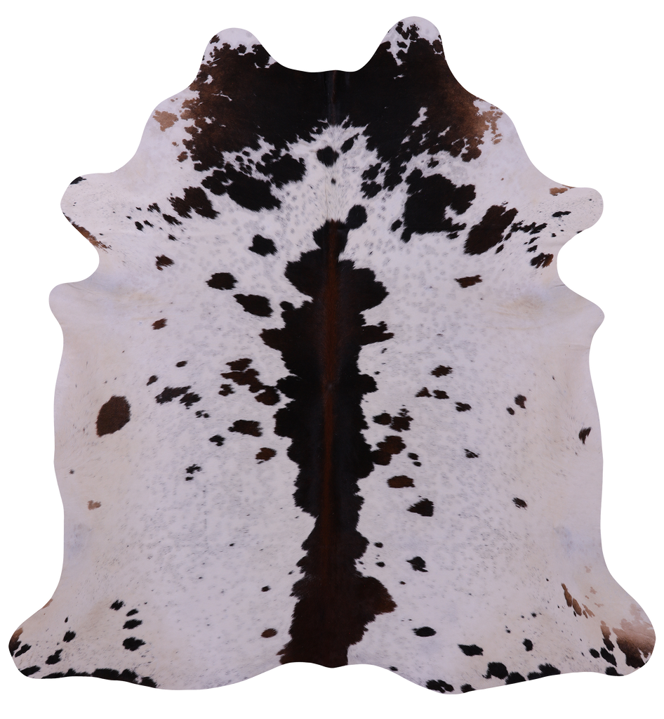 Brown Salt & Pepper Natural Cowhide Rug - XX-Large 7' 5"H x 7' 0"W