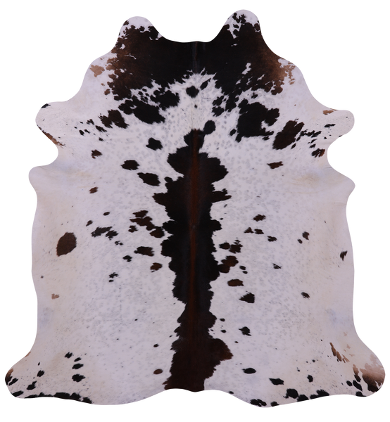 Brown Salt & Pepper Natural Cowhide Rug - XX-Large 7' 5"H x 7' 0"W