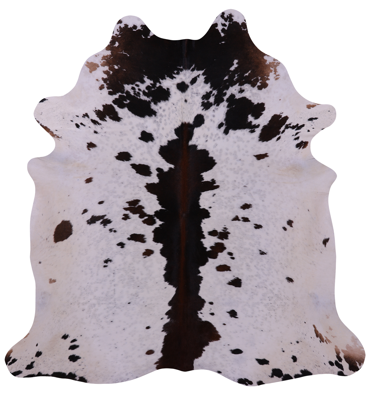 Brown Salt & Pepper Natural Cowhide Rug - XX-Large 7' 5"H x 7' 0"W