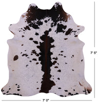Thumbnail for Brown Salt & Pepper Natural Cowhide Rug - XX-Large 7' 5