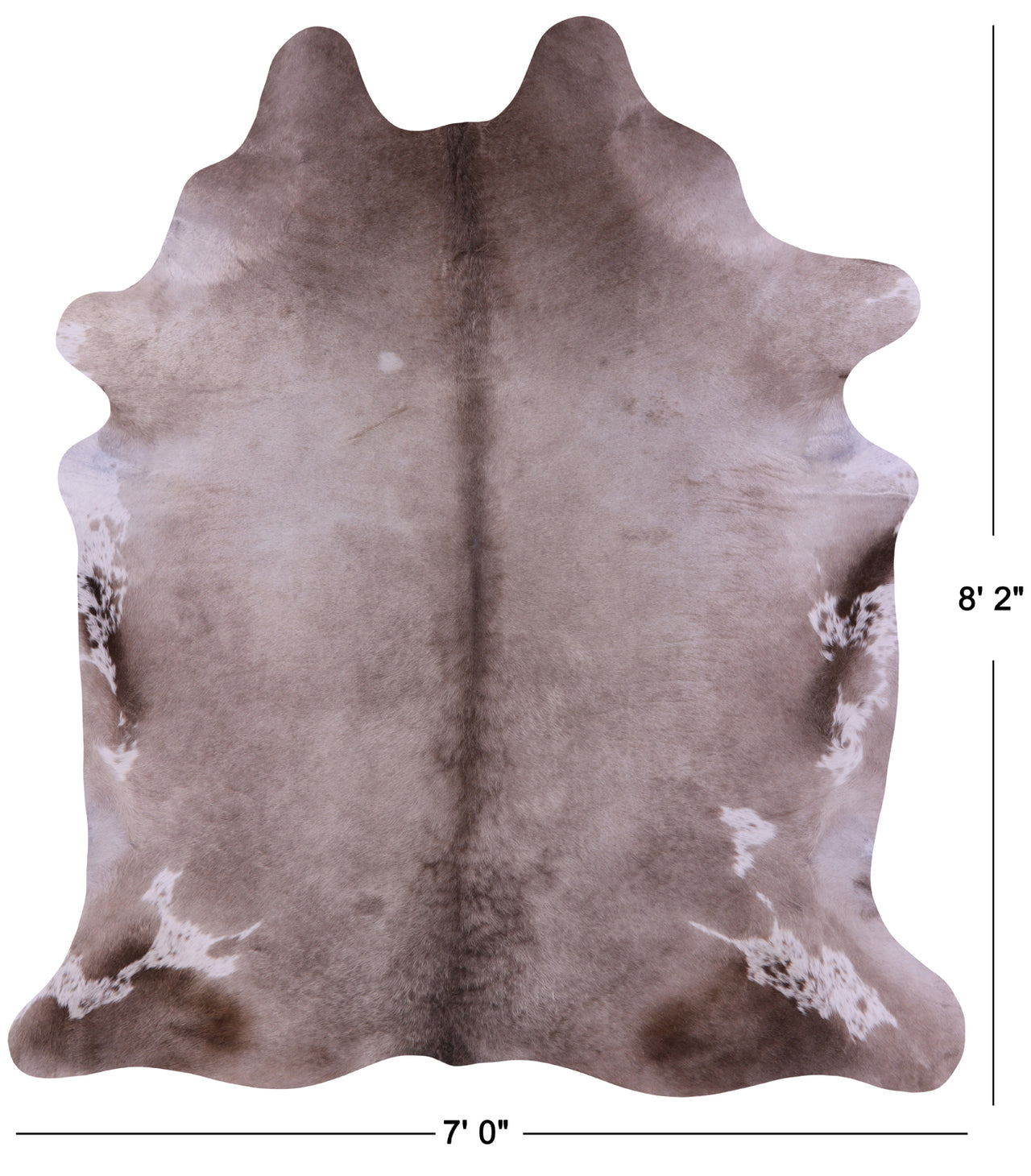 Champagne Natural Cowhide Rug - XX-Large 8' 2"H x 7' 0"W