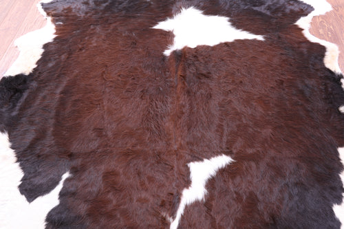 Brown & White Natural Cowhide Rug - XX-Large 8' 0