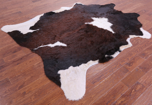 Brown & White Natural Cowhide Rug - XX-Large 8' 0