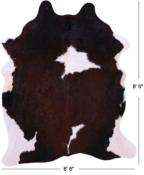 Brown & White Natural Cowhide Rug - XX-Large 8' 0