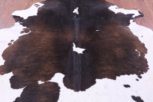 Brown & White Natural Cowhide Rug - XX-Large 7' 10