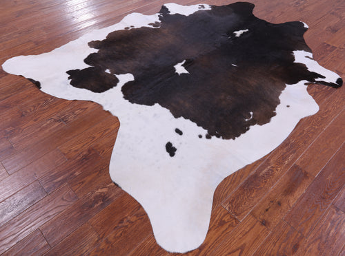 Brown & White Natural Cowhide Rug - XX-Large 7' 10