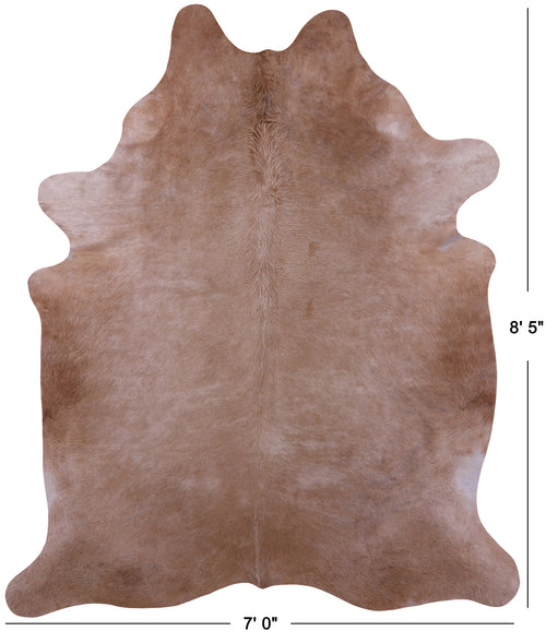 Light Brown Natural Cowhide Rug - XX-Large 8' 5