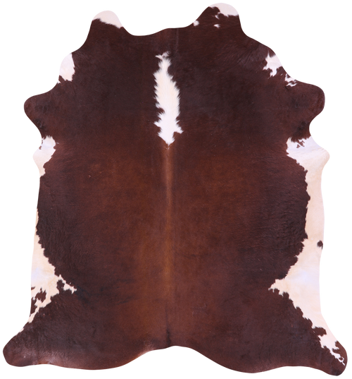 Brown & White Natural Cowhide Rug - XX-Large 8' 0