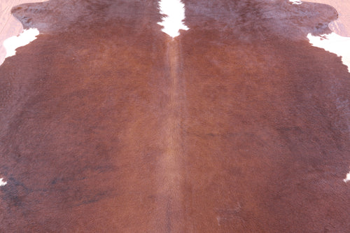 Brown & White Natural Cowhide Rug - XX-Large 8' 0
