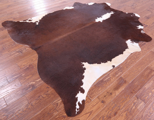 Brown & White Natural Cowhide Rug - XX-Large 8' 0