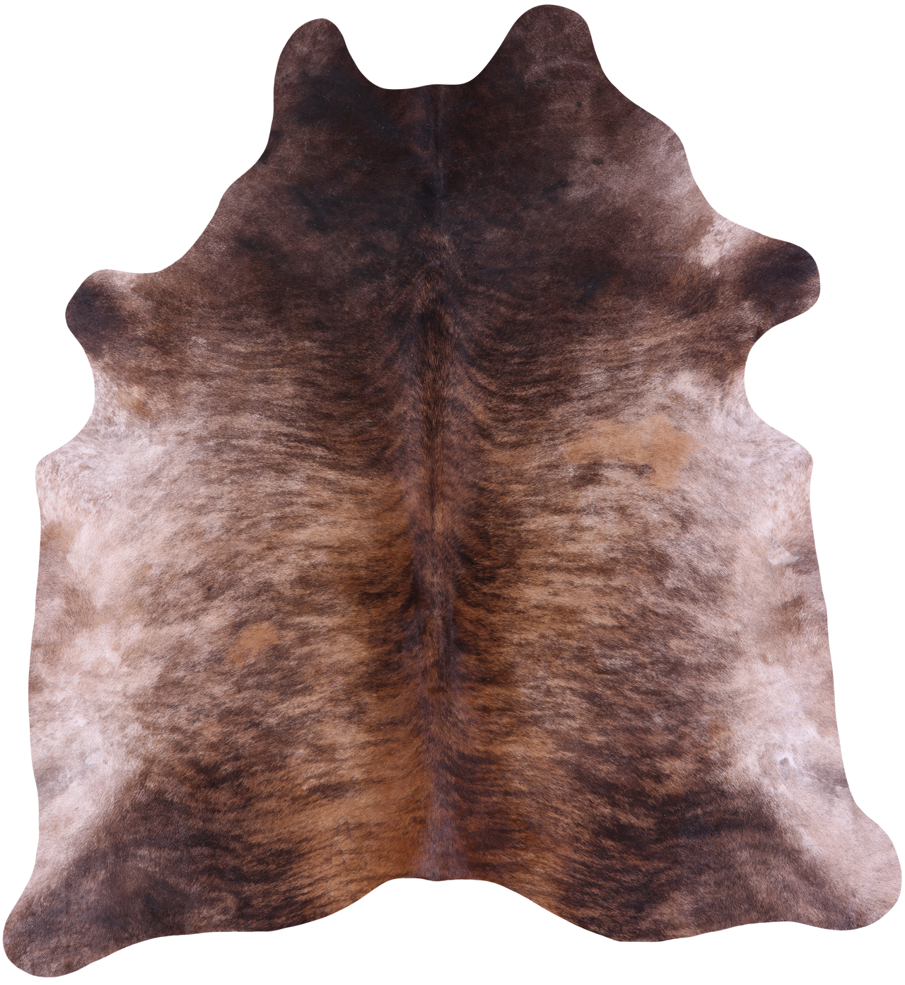 Light Brindle Natural Cowhide Rug - XX-Large 7' 10"H x 7' 0"W