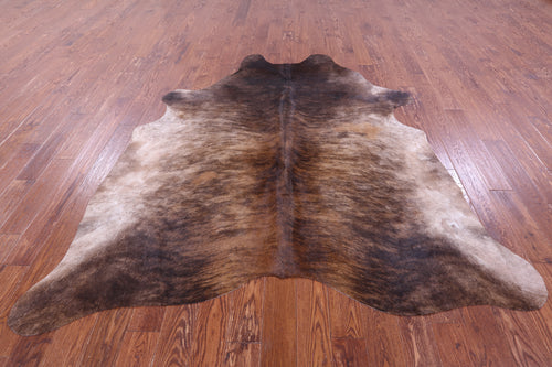 Light Brindle Natural Cowhide Rug - XX-Large 7' 10