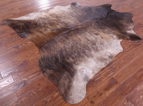 Light Brindle Natural Cowhide Rug - XX-Large 7' 10