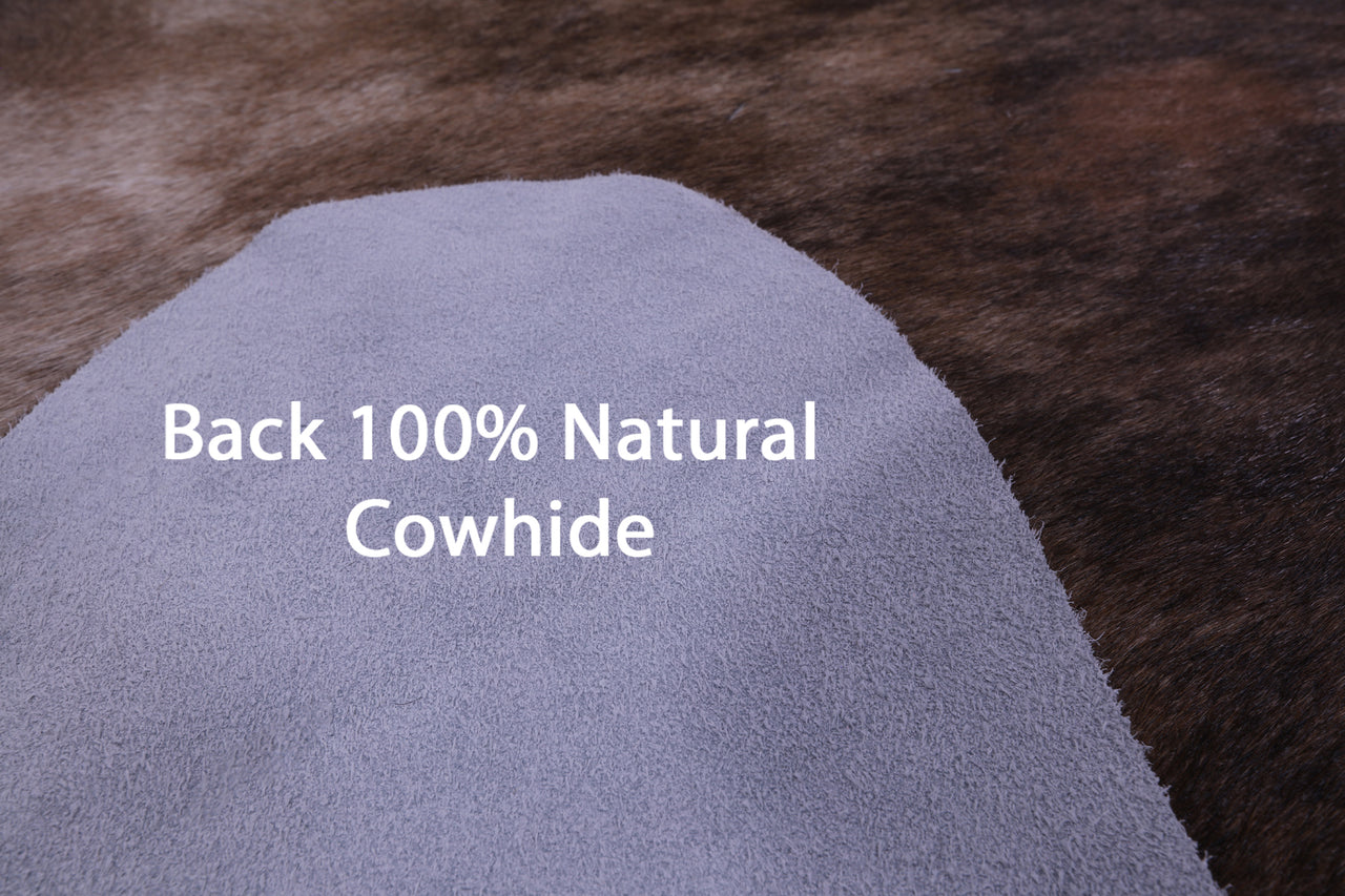 Light Brindle Natural Cowhide Rug - XX-Large 7' 10"H x 7' 0"W