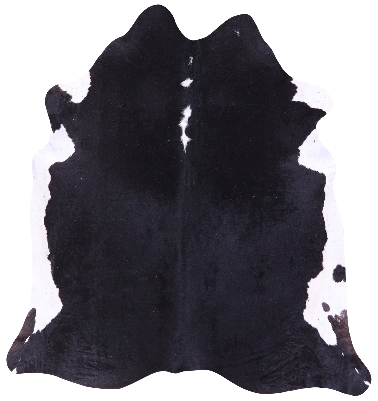Black & White Natural Cowhide Rug - XX-Large 8' 1"H x 7' 7"W