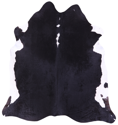 Black & White Natural Cowhide Rug - XX-Large 8' 1