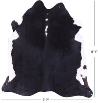 Thumbnail for Black & White Natural Cowhide Rug - XX-Large 8' 1