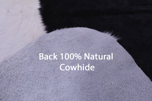 Black & White Natural Cowhide Rug - XX-Large 8' 1