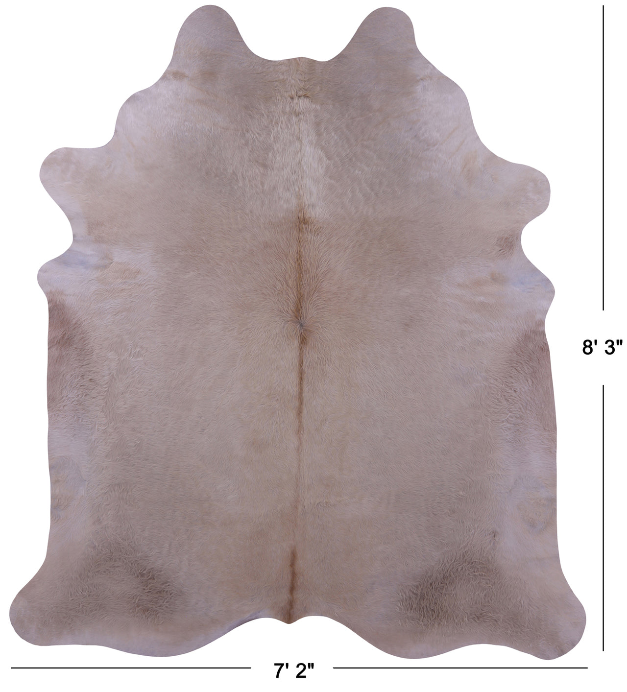 Champagne Natural Cowhide Rug - XX-Large 8' 3"H x 7' 2"W