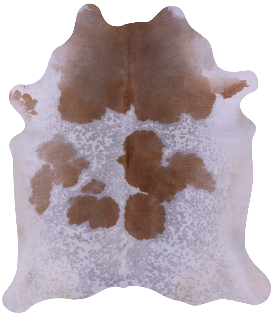 Brown & White Natural Cowhide Rug - XX-Large 8' 2"H x 7' 0"W
