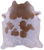 Brown & White Natural Cowhide Rug - XX-Large 8' 2"H x 7' 0"W