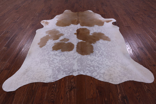 Brown & White Natural Cowhide Rug - XX-Large 8' 2