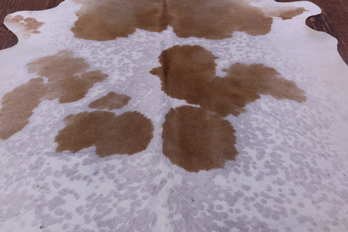 Brown & White Natural Cowhide Rug - XX-Large 8' 2