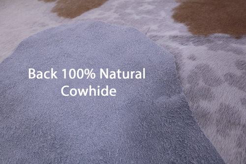 Brown & White Natural Cowhide Rug - XX-Large 8' 2