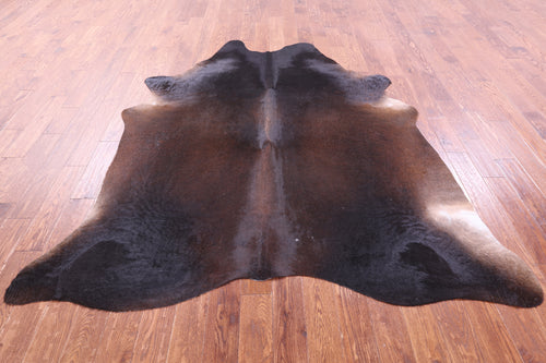 Dark Brown Natural Cowhide Rug - XX-Large 8' 1