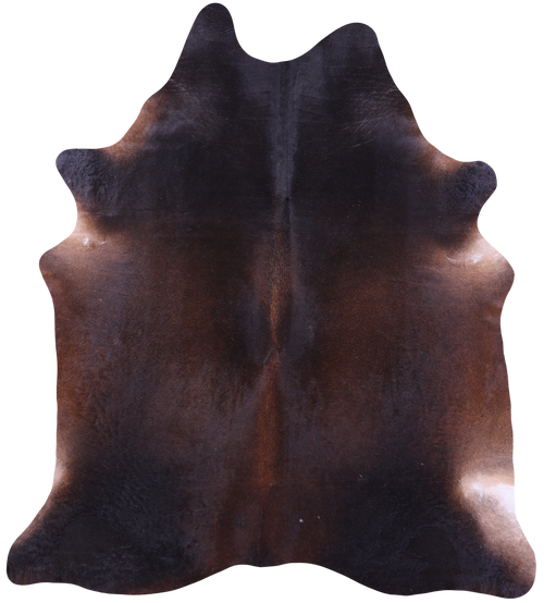 Dark Brown Natural Cowhide Rug - XX-Large 8' 1