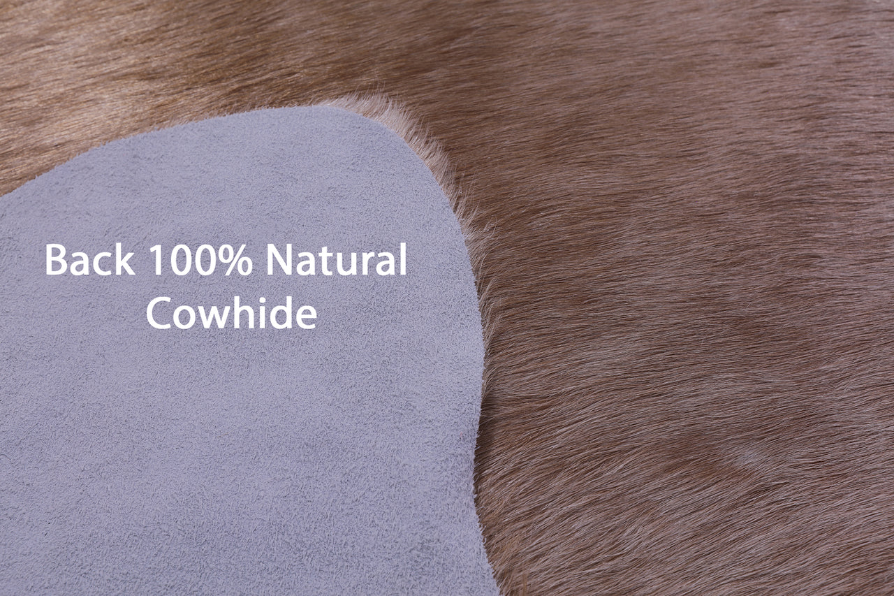Light Brown Natural Cowhide Rug - X-Large 7' 2"H x 6' 5"W