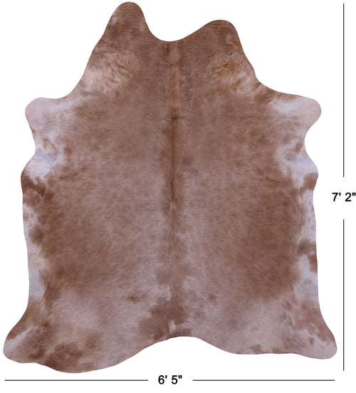 Light Brown Natural Cowhide Rug - X-Large 7' 2