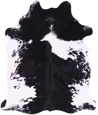 Thumbnail for Black & White Natural Cowhide Rug - X-Large 7' 1